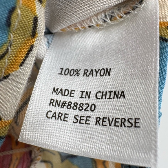 NWT Rachel Zoe Boho Floral Geometric Ruffled Flutter Shoulder Crop Top Sz M - Picture 6 of 6